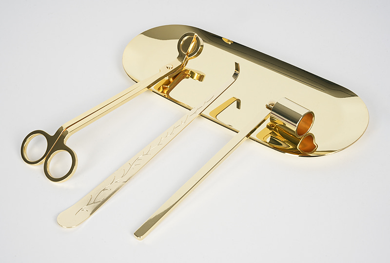 Elegant Stainless Steel Candle Wick Trimmer Set