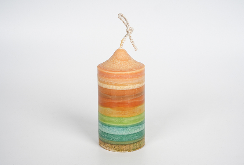 Layered Spectrum Art Candle