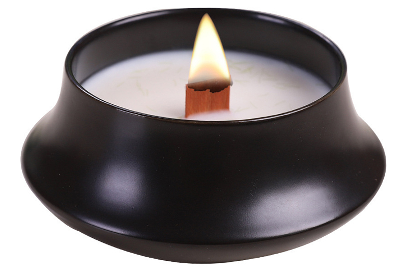 Matte Wide Mouth Single Wick Ceramic Jar Candle