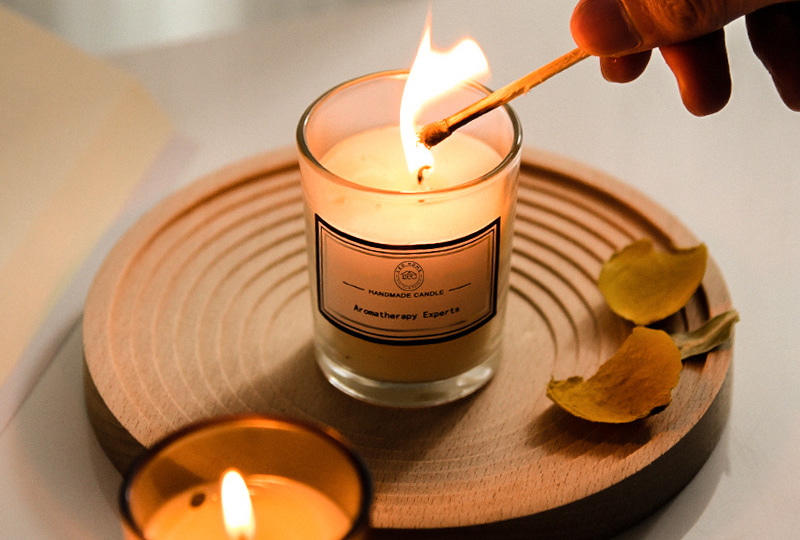 Colored Scented Votive Glass Jar Candle