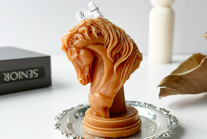 Sculptural Horse Head Bust Animal Series Handmade Candle